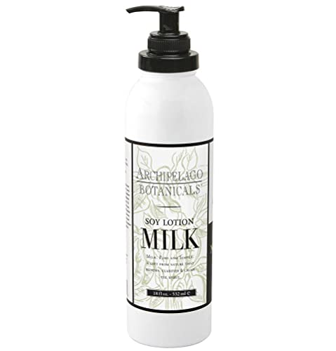 Archipelago Botanicals Soy Milk Lotion for Rehydration and Regeneration, Soy Body Lotion and Moisturizer for Dry or Sensitive Skin, Paraben-Free, Phthalate-Free, 18 oz