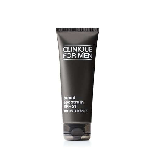 Clinique For Men Broad Spectrum SPF 21 Face Moisturizer | Oil Free Face Lotion With SPF | Hydrating + Protecting | For All Skin Types, 3.4 Fl Oz