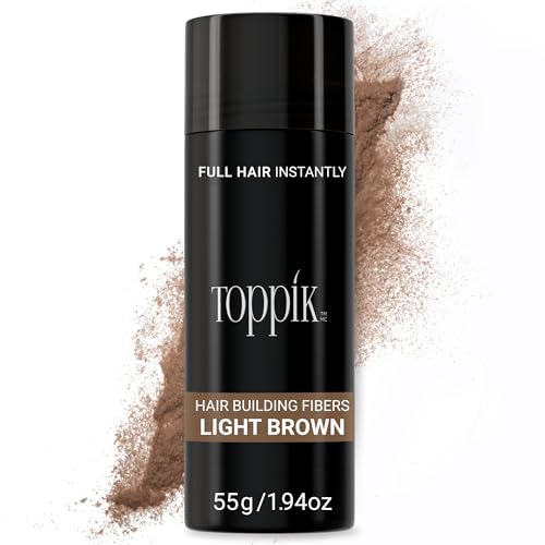 Toppik Hair Building Fibers, Fill In Fine or Thinning Hair Instantly Thicker, Fuller Looking Hair 9 Shades,4 size options