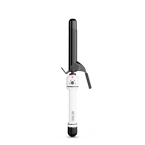 HOT TOOLS Pro Artist Nano Ceramic Curling Iron/Wand | For Smooth, Shiny Hair (1 in) Black/White