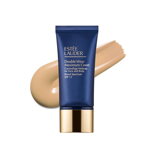 Estee Lauder Double Wear 24-Hour Maximum Cover Camouflage Foundation for Face and Body SPF 15 | Full Coverage | Tattoo Cover Up Makeup Waterproof, 1.0 Fl Oz