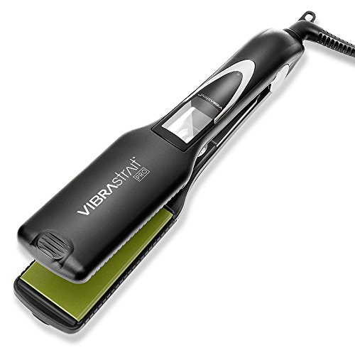 Pro Vibrating Ceramic Tourmaline Ionic Flat Iron, 1.75-inch | Fast, Frizz-Free Ceramic Hair Straightener: Easy, Gentle Glide for Waves, Curls, Smooth Hair | Professional Hair Styling Tools