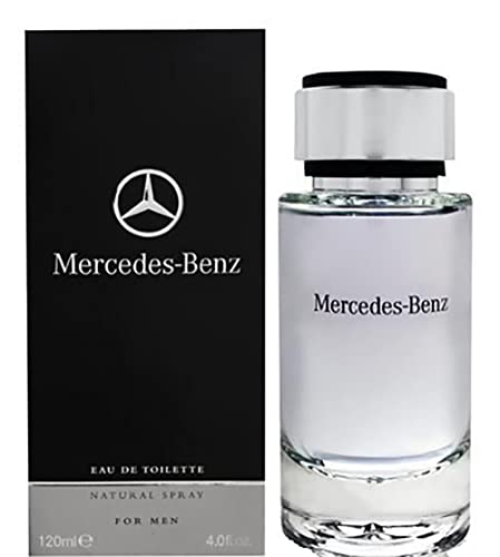 Mercedes-Benz Cologne for Men - 4 Fl Oz - Eau De Toilette Perfume Spray for Man - Woody & Musky Scent - Luxury Long Lasting Fragrance with Notes Of Violet leaves, Cascalone & Vetiver