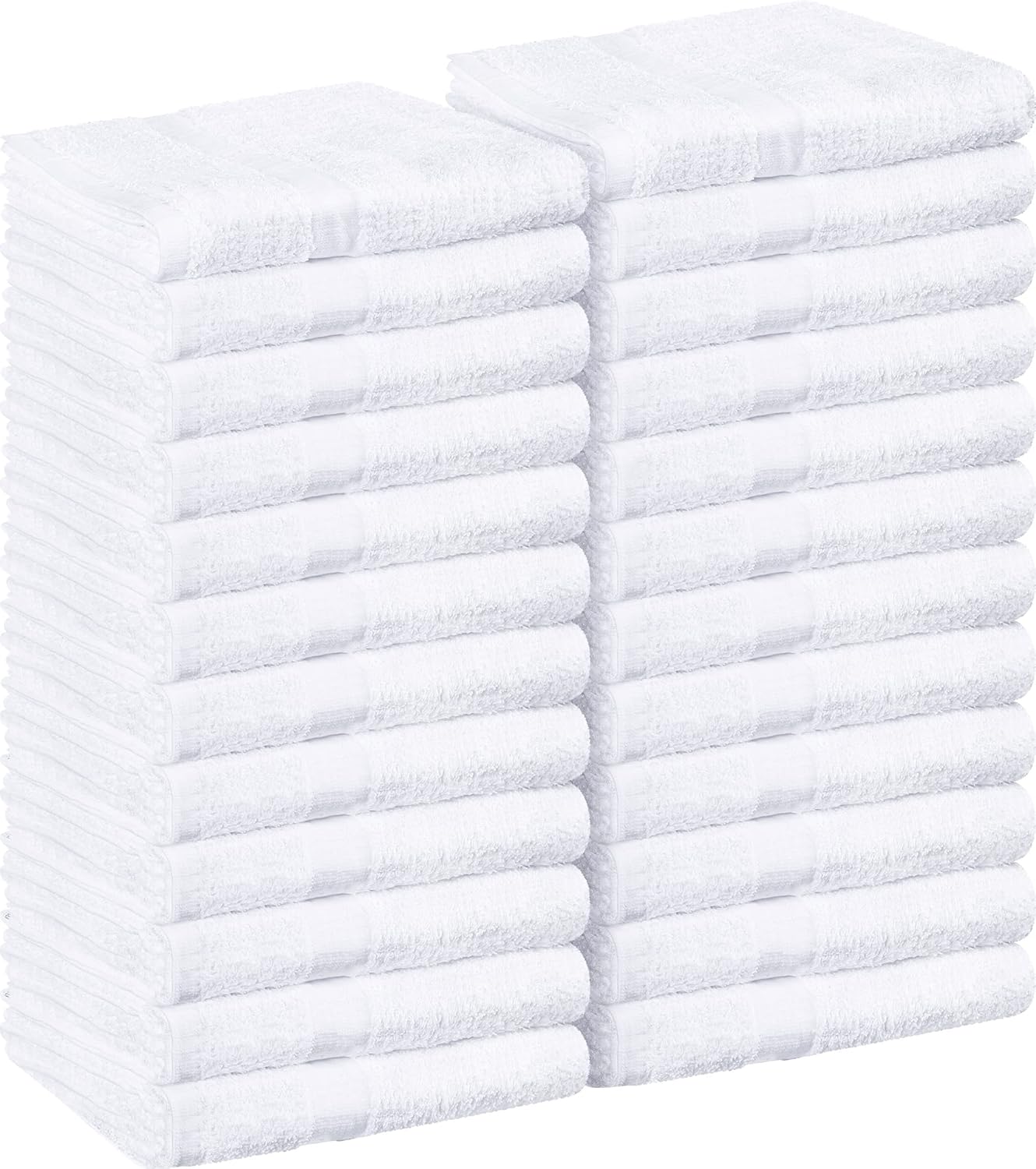 Utopia Towels, Salon Towel, Pack of 24, 16 by 27 Inches, Highly Absorbent Cotton Towels for Hand, Gym, Beauty, Spa, and Home Hair Care, White