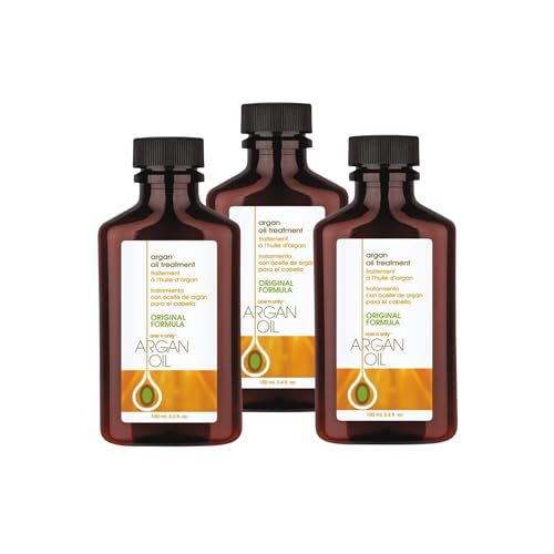 One 'n Only Argan Oil Hair Treatment - Lightweight & Hydrating Hair Oil for Natural, Wigs & Extensions - Shine Enhancing, Heat Protectant & Frizz Control (3.4 oz, 3pk)