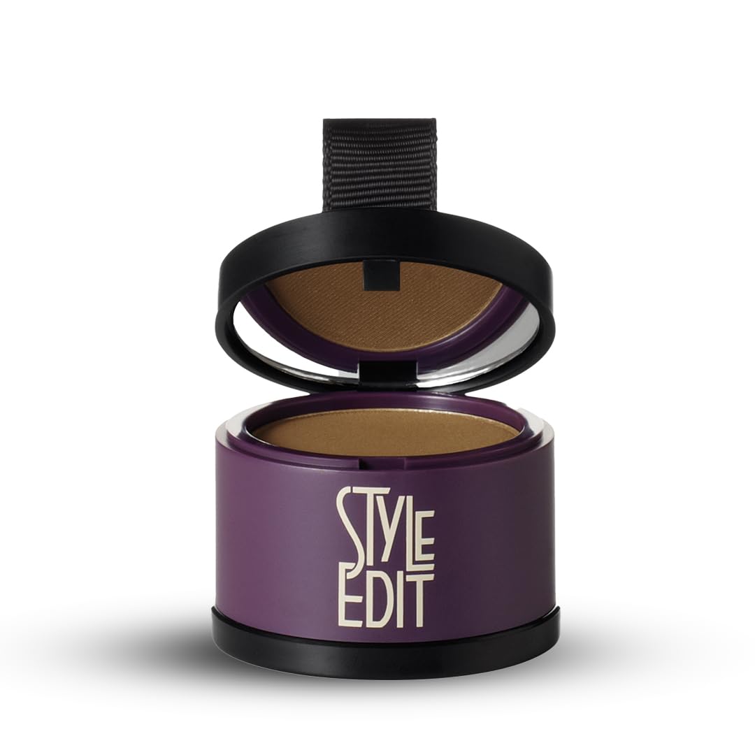 Style Edit Root Touch Up Powder for Light Brown Hair | Cover Up Hair Color for Grays and Roots Coverage | Mineral Infused Binding Hairline Powder