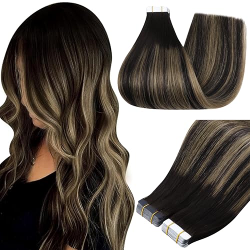 Full Shine Black Tape in Hair Extensions