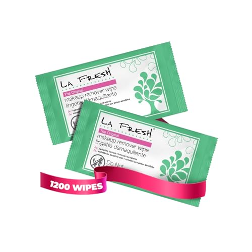 LA Fresh Makeup Remover Wipes with Vitamin E for Waterproof Makeup - Face Cleansing Wipes, Case of 1200ct Facial Wipes - Skin Care Travel Essentials