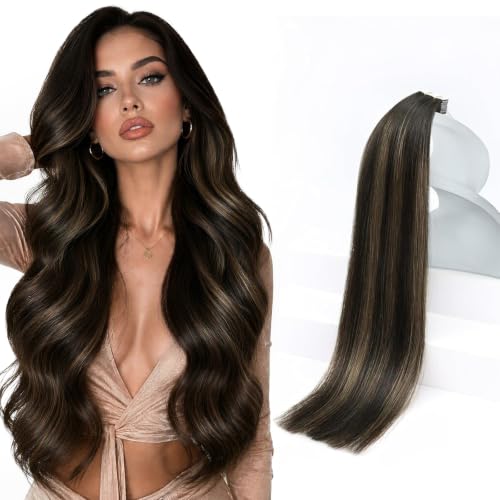 Sunny Hair Tape in Hair Extensions (Darkest Brown Ombre 18")