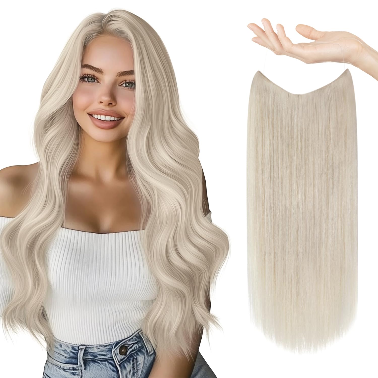 Sunny Wire Hair Extensions Real Human Hair, 14inch