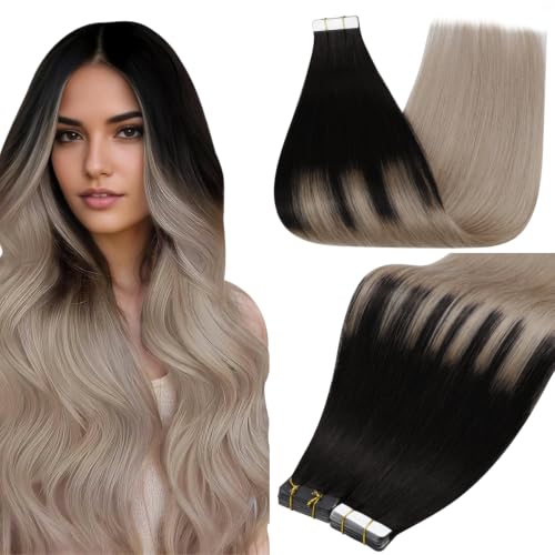Full Shine Tape in Black Ombre 16 Inch