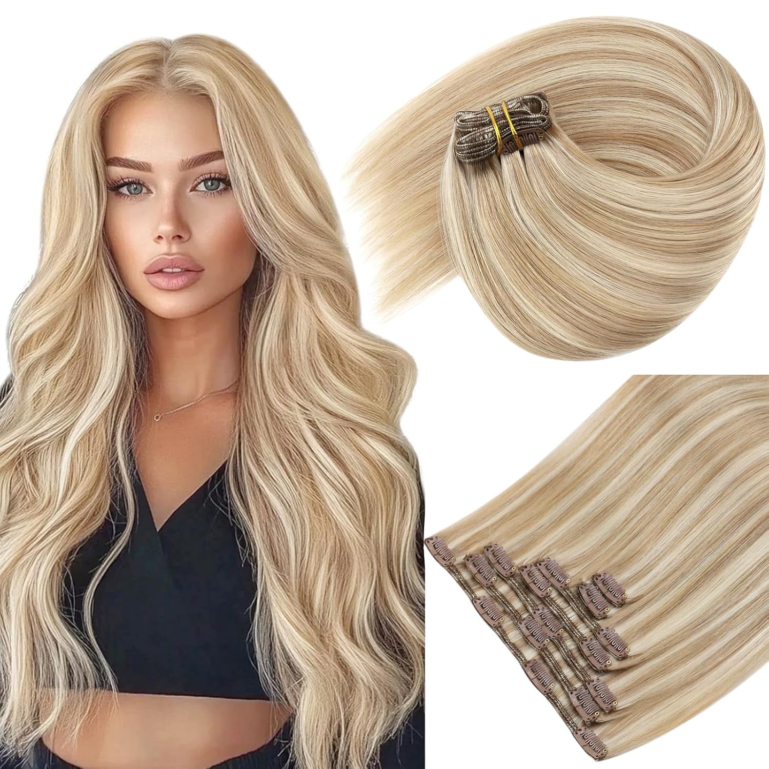 Sunny Hair Clip-ins (Ash Blonde)