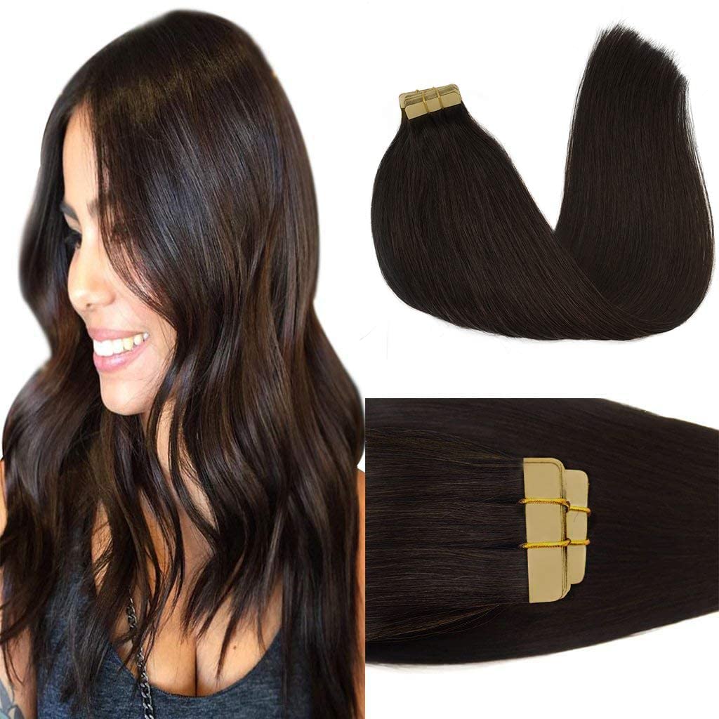 GOO GOO Tape in Hair Extensions (2 Dark Brown, 20in, 20pcs)