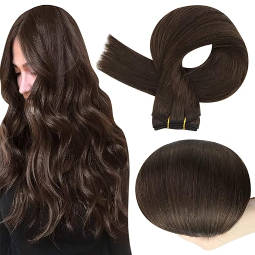 Full Shine Brown Weft 24" (Dark Brown)