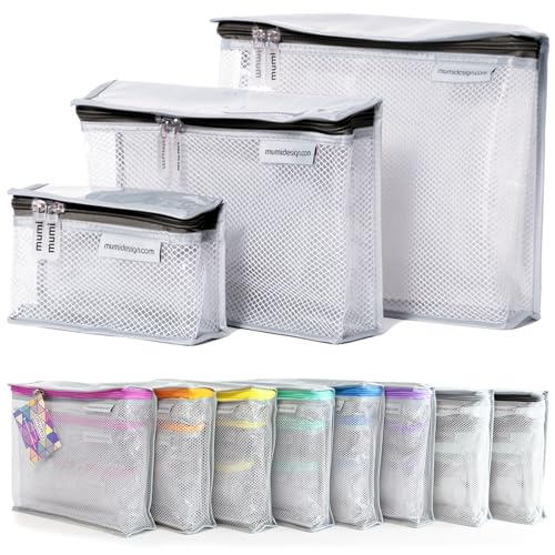 MUMI Travel Toiletry Bag Set of 3 — Black