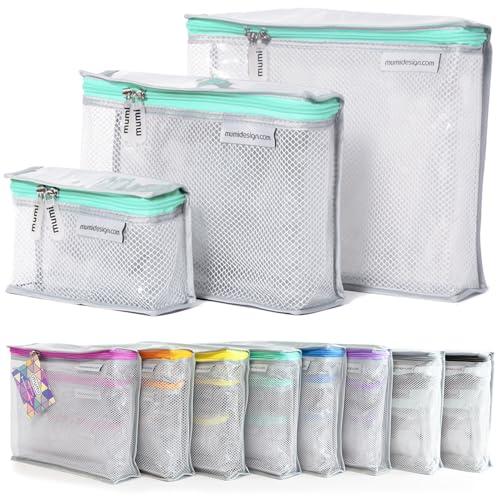 MUMI Travel Toiletry Bag Set of 3 — Aqua