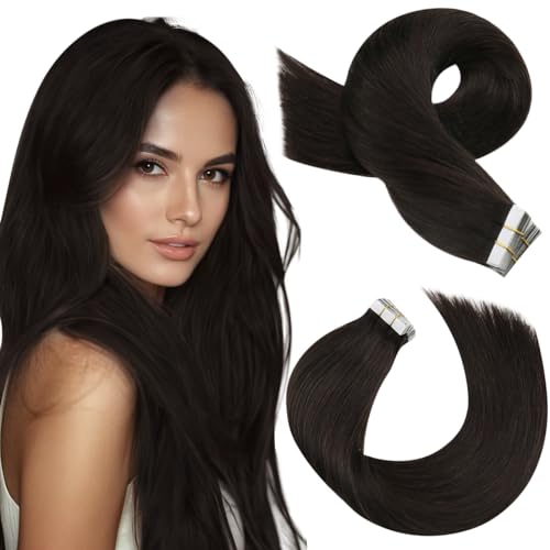 Moresoo Brown Tape in Hair Extensions 22 Inch