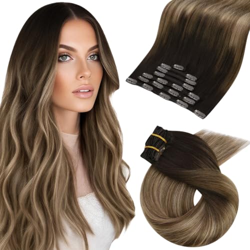 Moresoo Clip in Extensions Real Human Hair