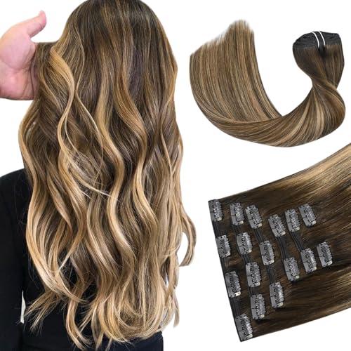 HUAYI Balayage Clip-Ins