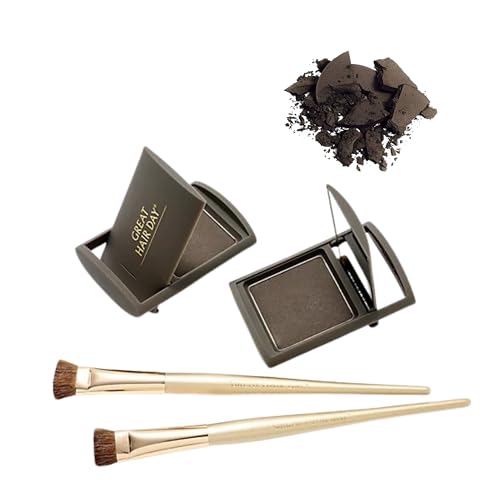 Joan Rivers Great Hair Day Root Touch Up Powder Duo - Fill-in Powder for Thicker, Fuller Looking Hair (Brunette)