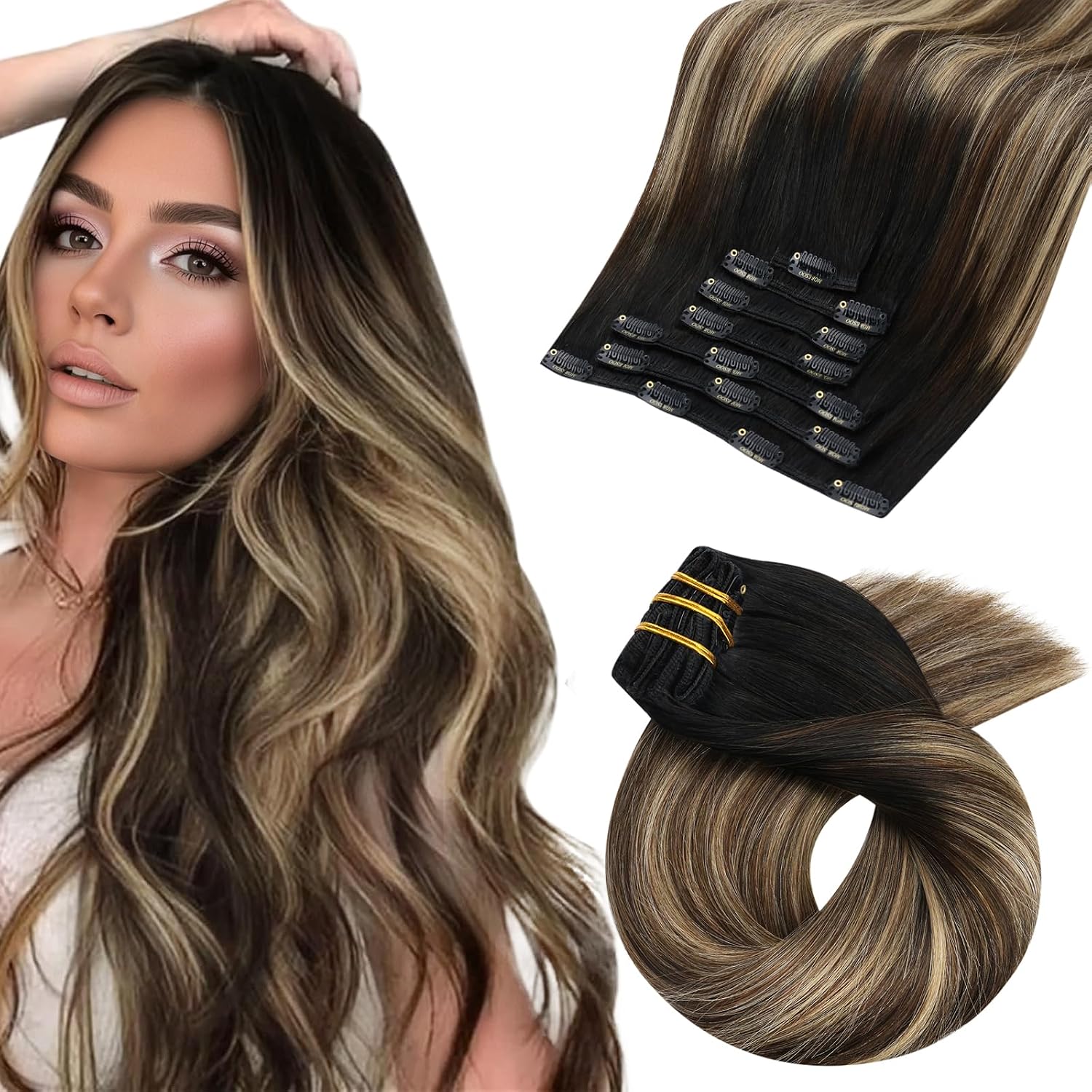 Moresoo Clip in Balayage 20"