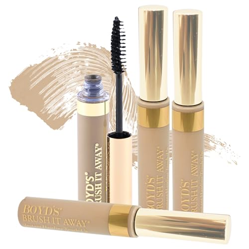 Boyds Brush It Away | Grey Hair Root Touch Up for Women & Men | Temporary Hair Color Mascara | Quick-Dry Water-Resistant Concealing Formula | Blonde, 4-Pack