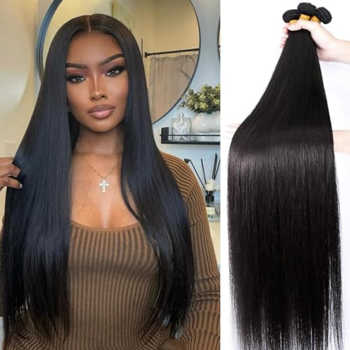 12A Straight Bundles Human Hair 24" 26" 28" 300g