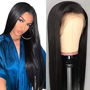 Viennois Lace Front Wigs Human Hair 150% Density 10A Brazilian 13x4 HD Straight Lace Front Wigs Human Hair Pre Plucked with Baby Hair Natural Hairline Frontal wig Glueless(16inch)