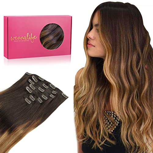 WENNALIFE Dark Brown/Chestnut Clip-Ins