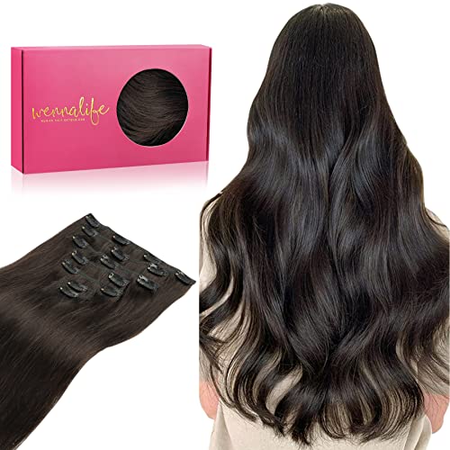 WENNALIFE Clip in Hair Extensions 16" 120g