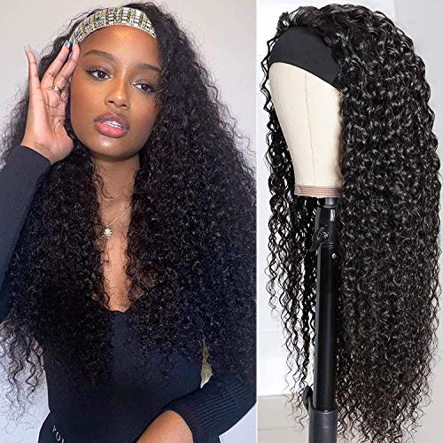 XSY 28 Inch Headband Human Hair Wig