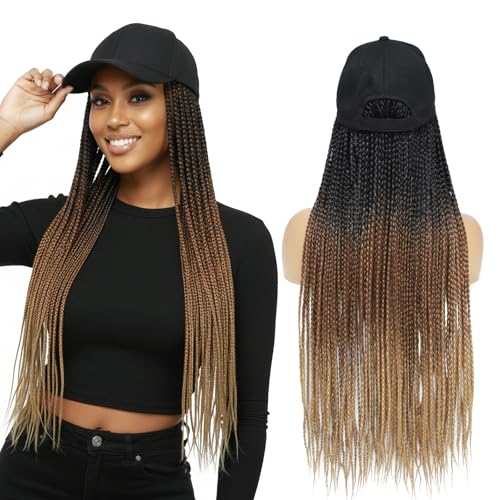 Yunkang Braided Baseball Hat Wig