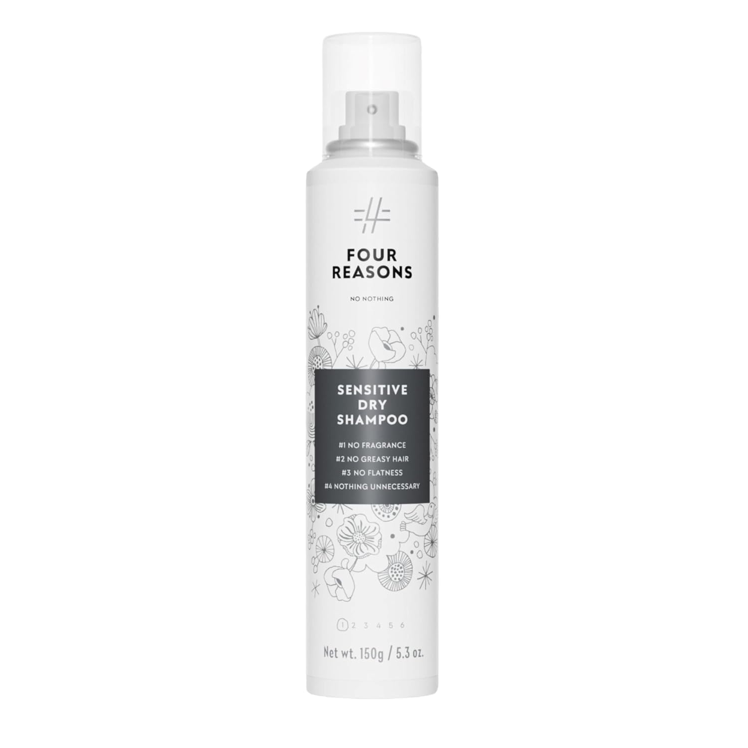No nothing Very Sensitive Dry Shampoo - Fragrance Free, Talc-Free, Hypoallergenic, Vegan, Unscented Dry Shampoo for Sensitive Scalp - Absorbs Oil, Clear Finish, 5.3 oz
