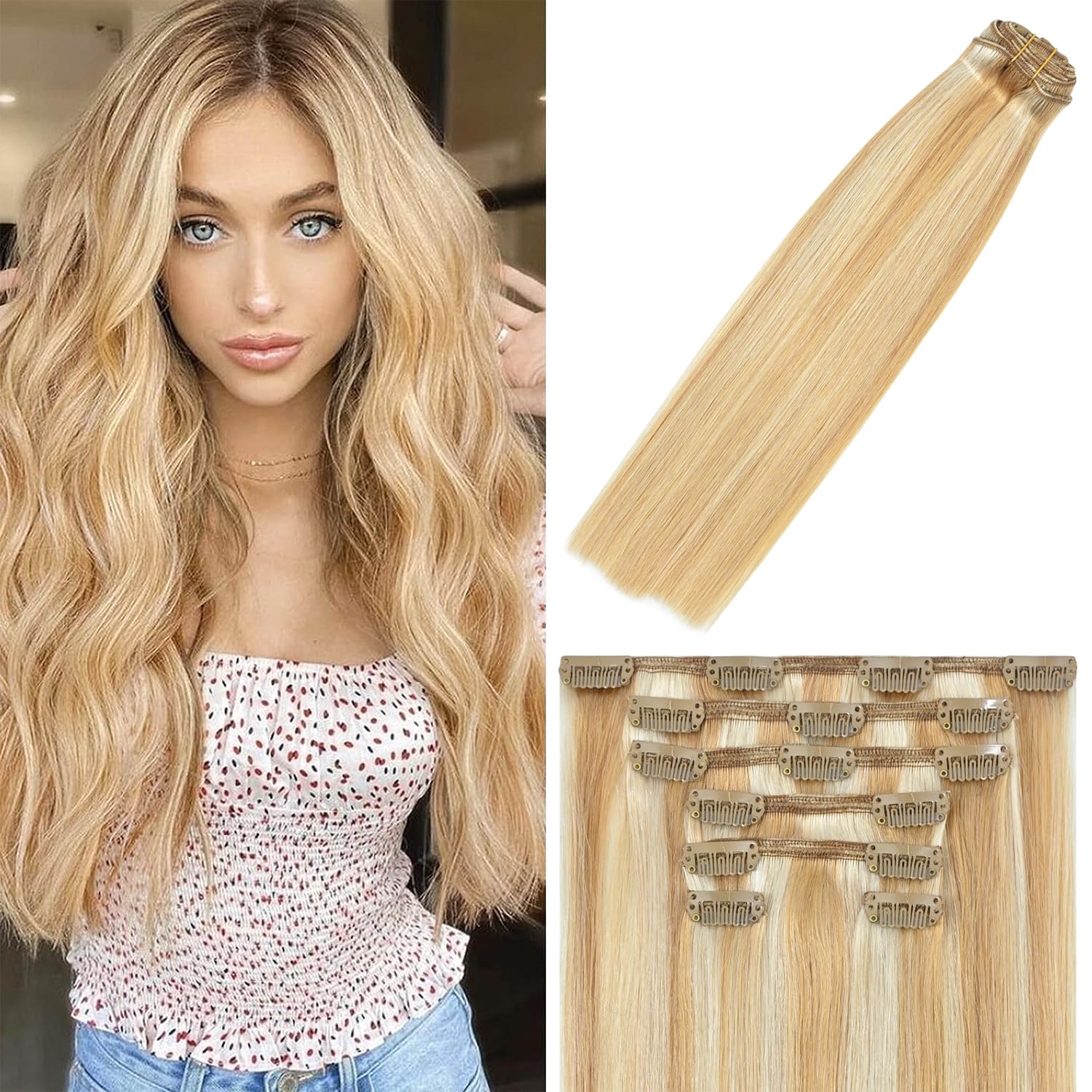 WindTouch Clip In Balayage Golden Brown to Blonde 18Inch