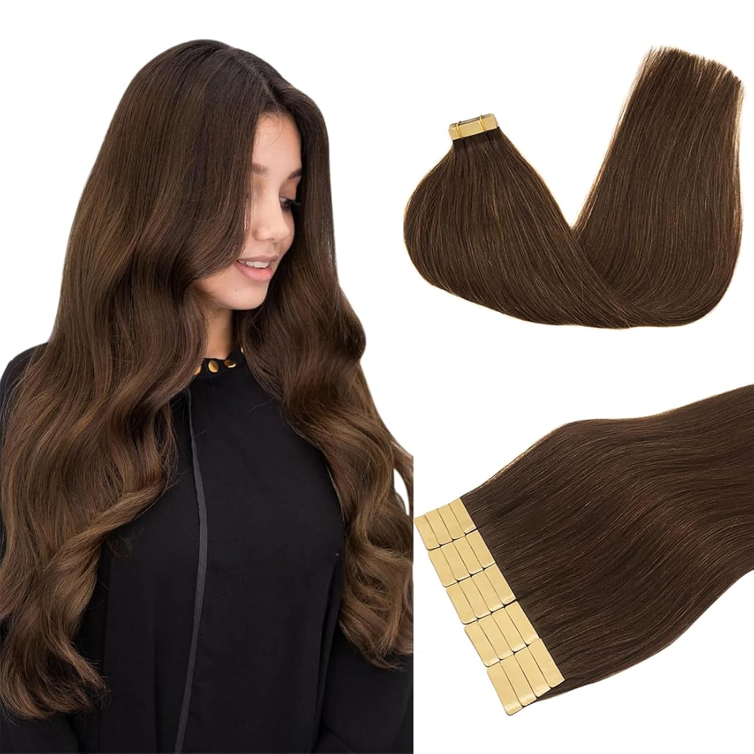 DOORES Human Hair Extensions 18 Inch