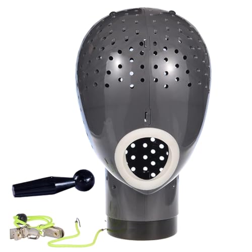 HOMEGOAL Hair Dryer Wig Stand Holder Mannequin Head, Drying Wig From Inside to Outside, Quickly, Easily, For Lace Scalp Cap Net (Dark Grey)