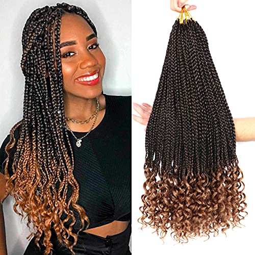7 Packs 24 Inch Boho Goddess Box Braids Crochet Hair for Black Women (T27#, 24 Inch (Pack of 7))