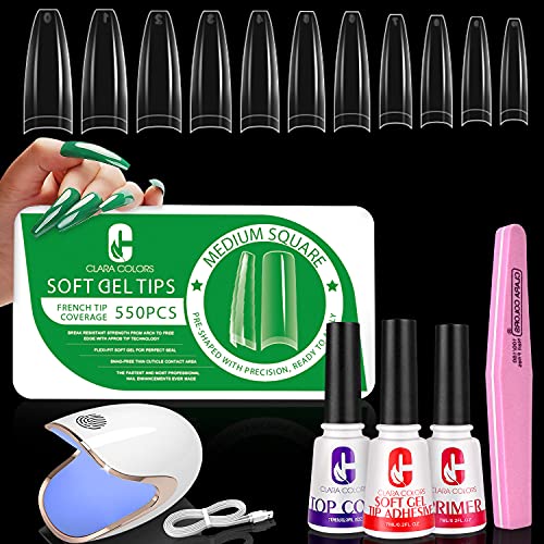 Clara Colors Nail Tips & Glue Gel Kit
