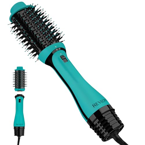 REVLON One Step Volumizer Plus Hair Dryer and Styler | More Volume, Less Damage, and More Styling Control for Easy and Fast Salon-Style Blowouts, Plus Travel Friendly (Teal)