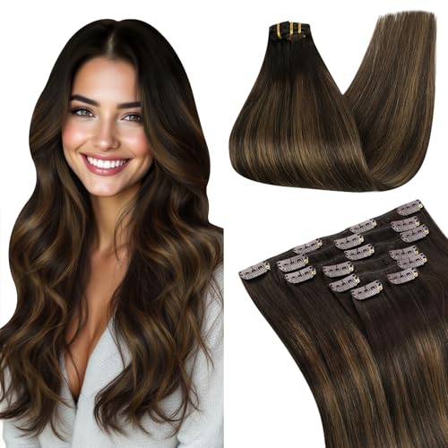 Ugeat Dark Brown Clip in Extensions