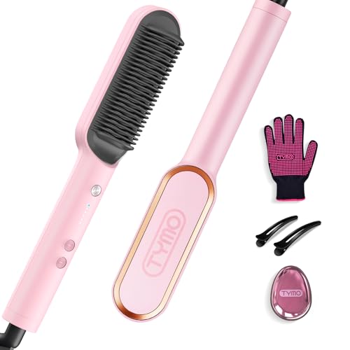 TYMO Ring Hair Straightener Brush (Pink)