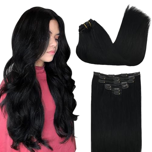 GOO GOO Clip in Hair Extensions 16inch 120g (7Pcs)