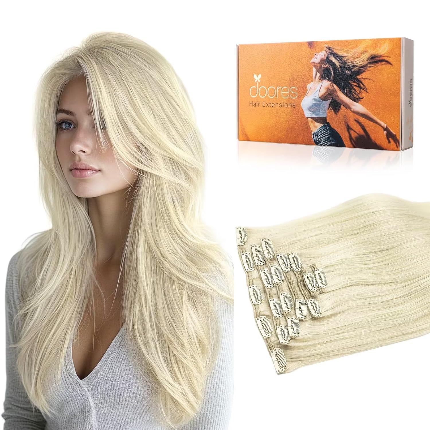 DOORES 7pcs 18" Platinum Blonde