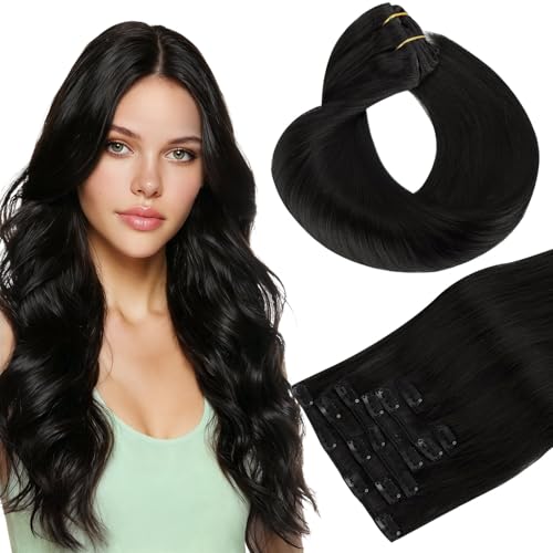 HOTBANANA Human Hair Clip in Hair Extensions