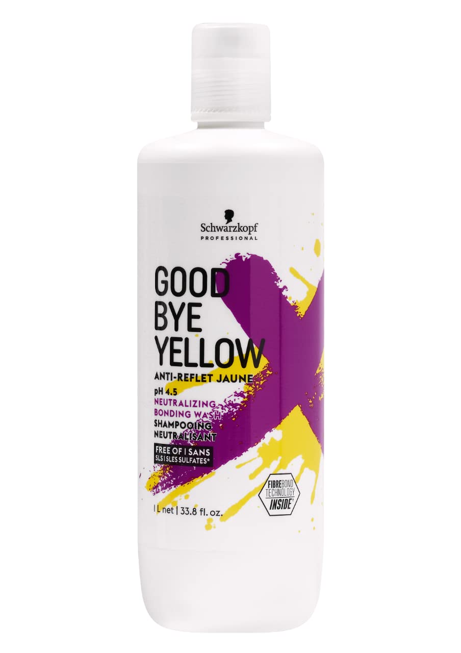 GOODBYE YELLOW Neutralizing Wash Shampoo  Color Balancing for Brassy and Yellow Tones  Cleansing Vegan Hair Care with Purple and Blue Pigments