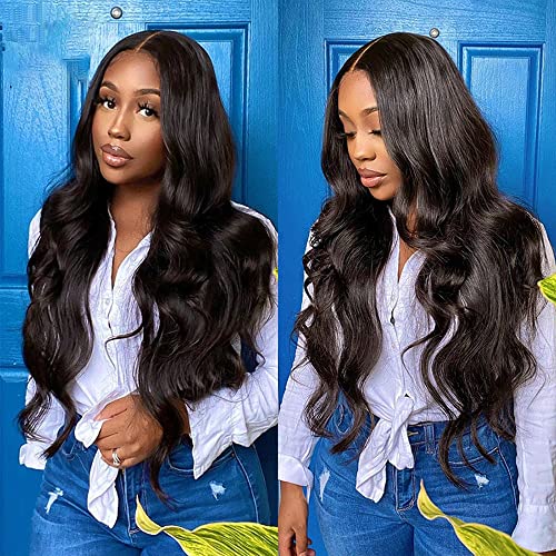 YISEA Human Hair Bundles Body Wave 4 Bundles 12A Brazilian Hair Bundles(16 14 12 10) inch Body Wave Virgin Hair Natural Black Bundles Unprocessed Remy Human Hair Weaves Brazilian Hair Extensions