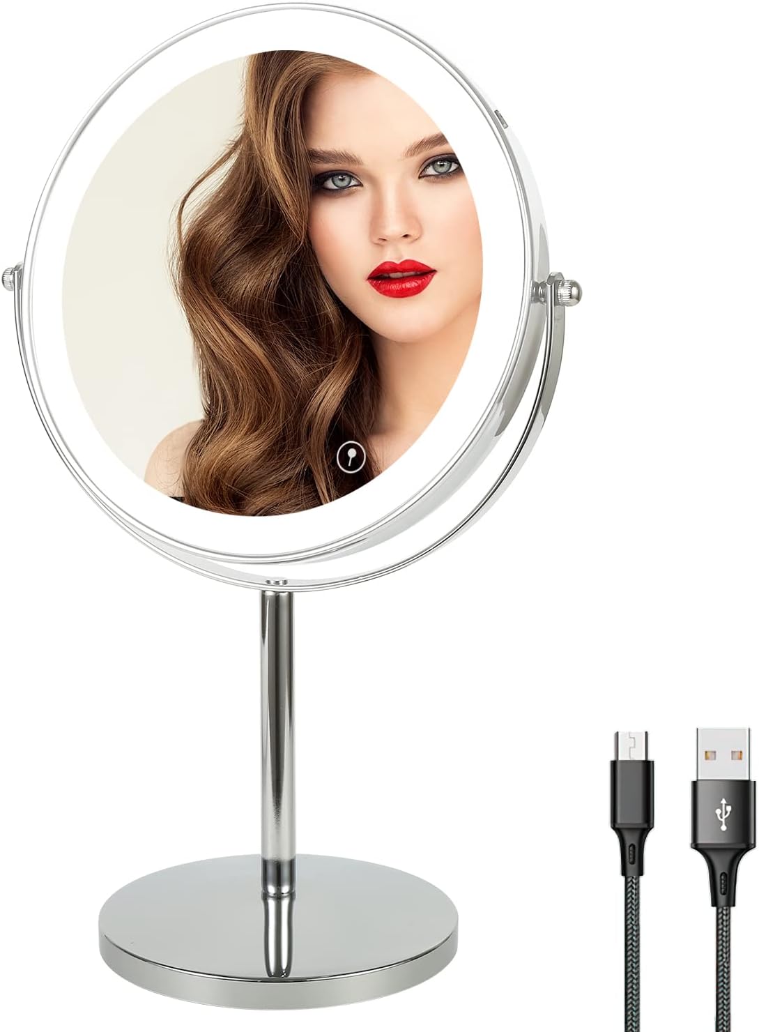 WIZCHARK 8" Lighted Makeup Mirror