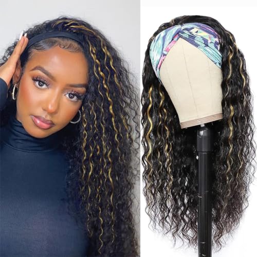 Headband Wig Deep Wave 20"