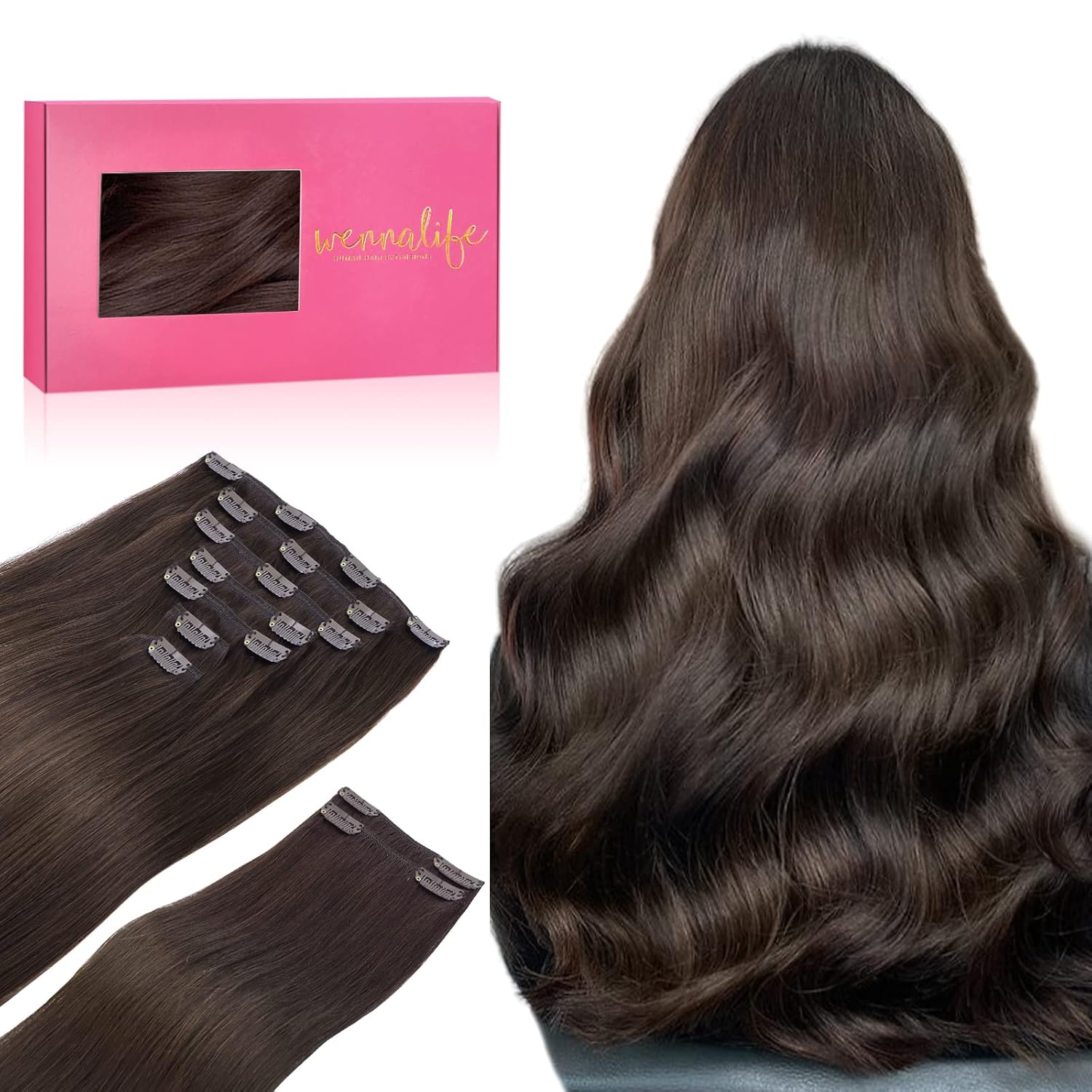 Wennalife 22" Light Dark Brown