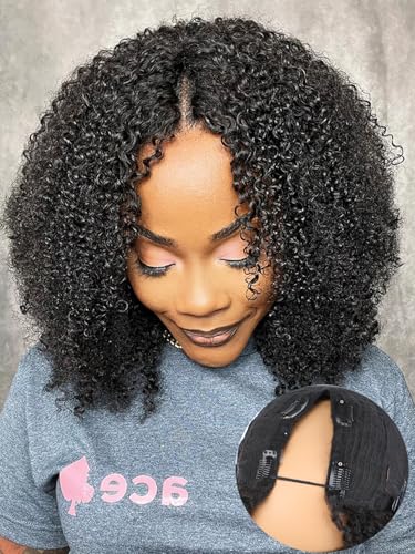 ISEE V Part Human Hair Kinky Curly 18 Inch